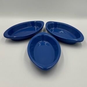 Cobalt Blue World Tableware AuGratin Baking Dishes Set of 3